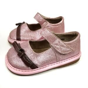 Izzy Bug Creations Little Girl Pink Glitter Mary Jane Shoes Size 5